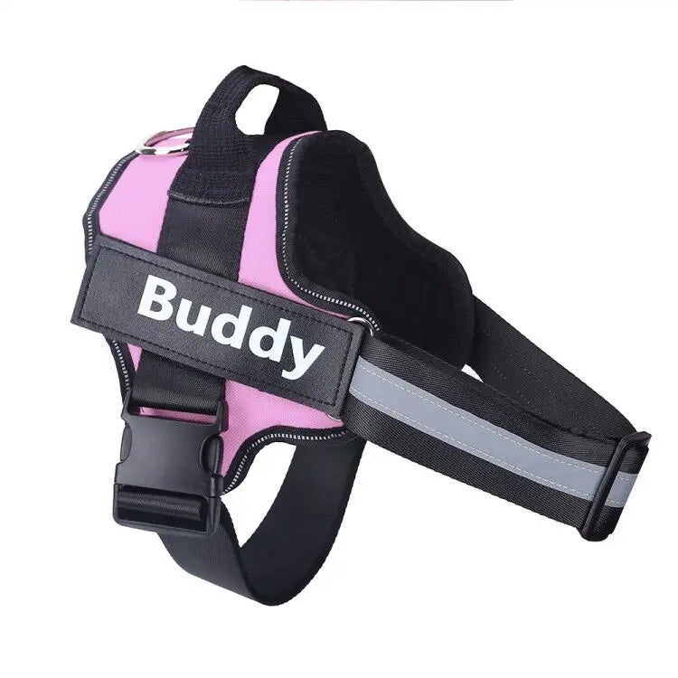 Personalized No-Pull Reflective Dog Harness – Breathable Custom Pet Vest (Small → Large)