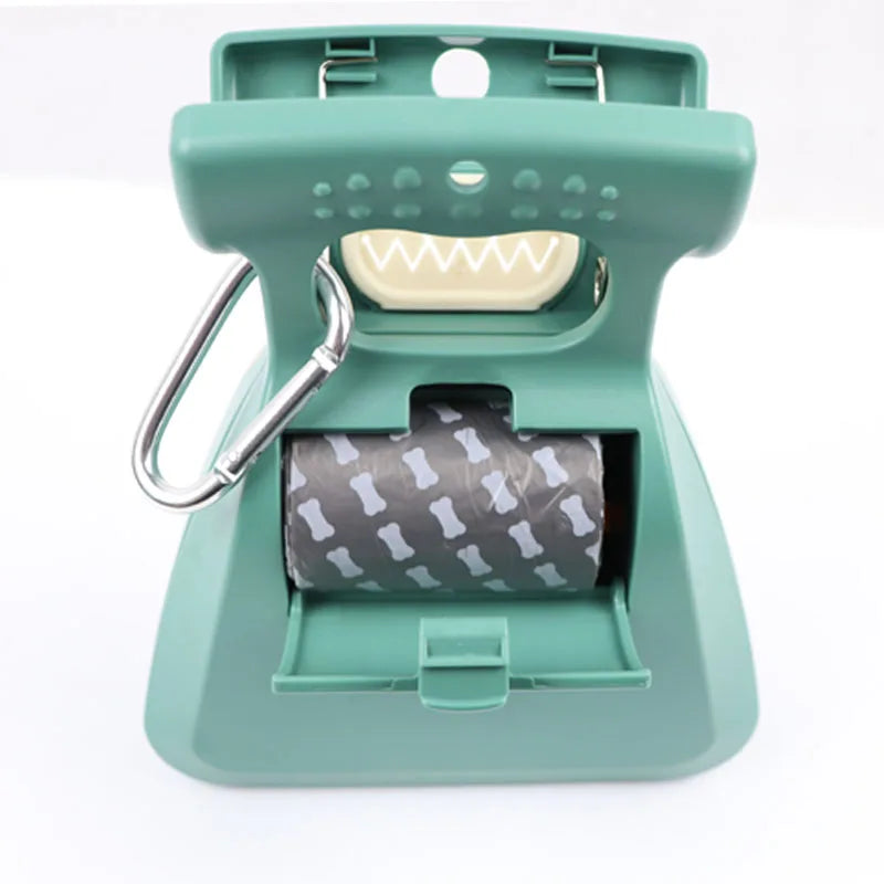 Portable Dog Pooper Scooper with Waste Bag Dispenser (Includes 6 Rolls of Bags)