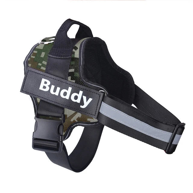 Personalized No-Pull Reflective Dog Harness – Breathable Custom Pet Vest (Small → Large)