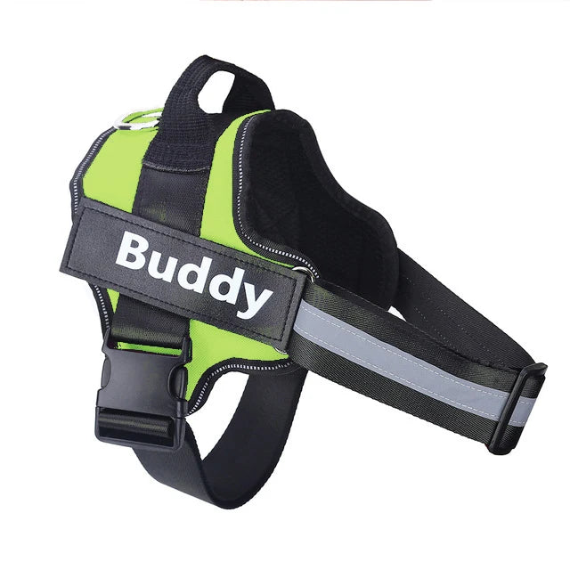 Personalized No-Pull Reflective Dog Harness – Breathable Custom Pet Vest (Small → Large)