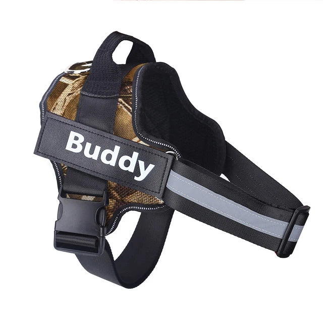 Personalized No-Pull Reflective Dog Harness – Breathable Custom Pet Vest (Small → Large)