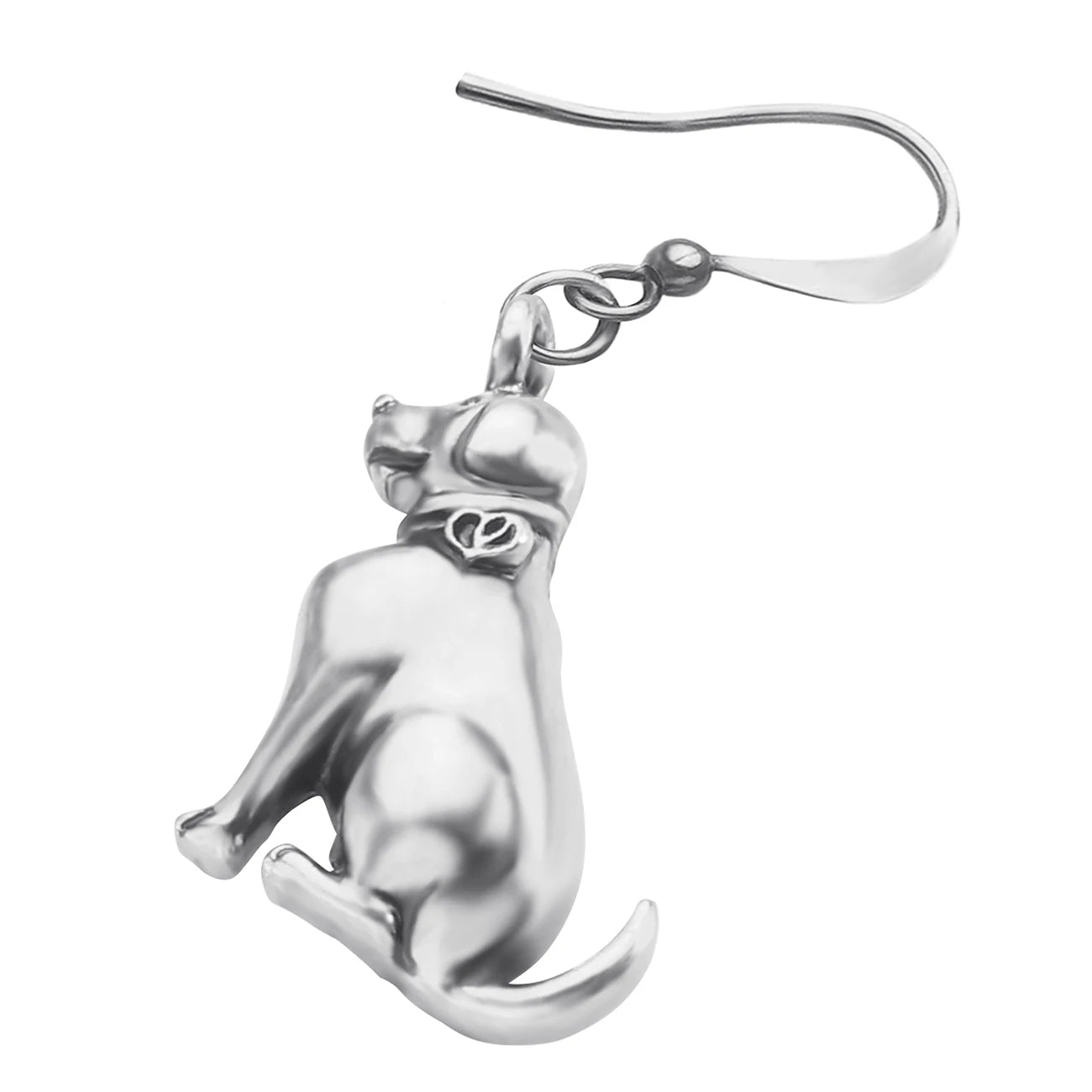 Antique Gold and Silver Labrador Earrings