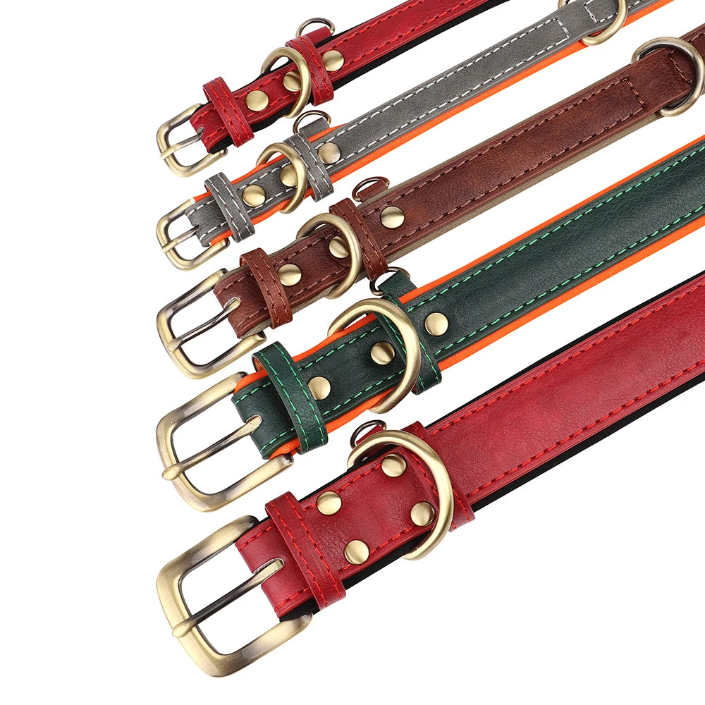 Personalized Dog Collar – Custom Engraved PU Leather Collar