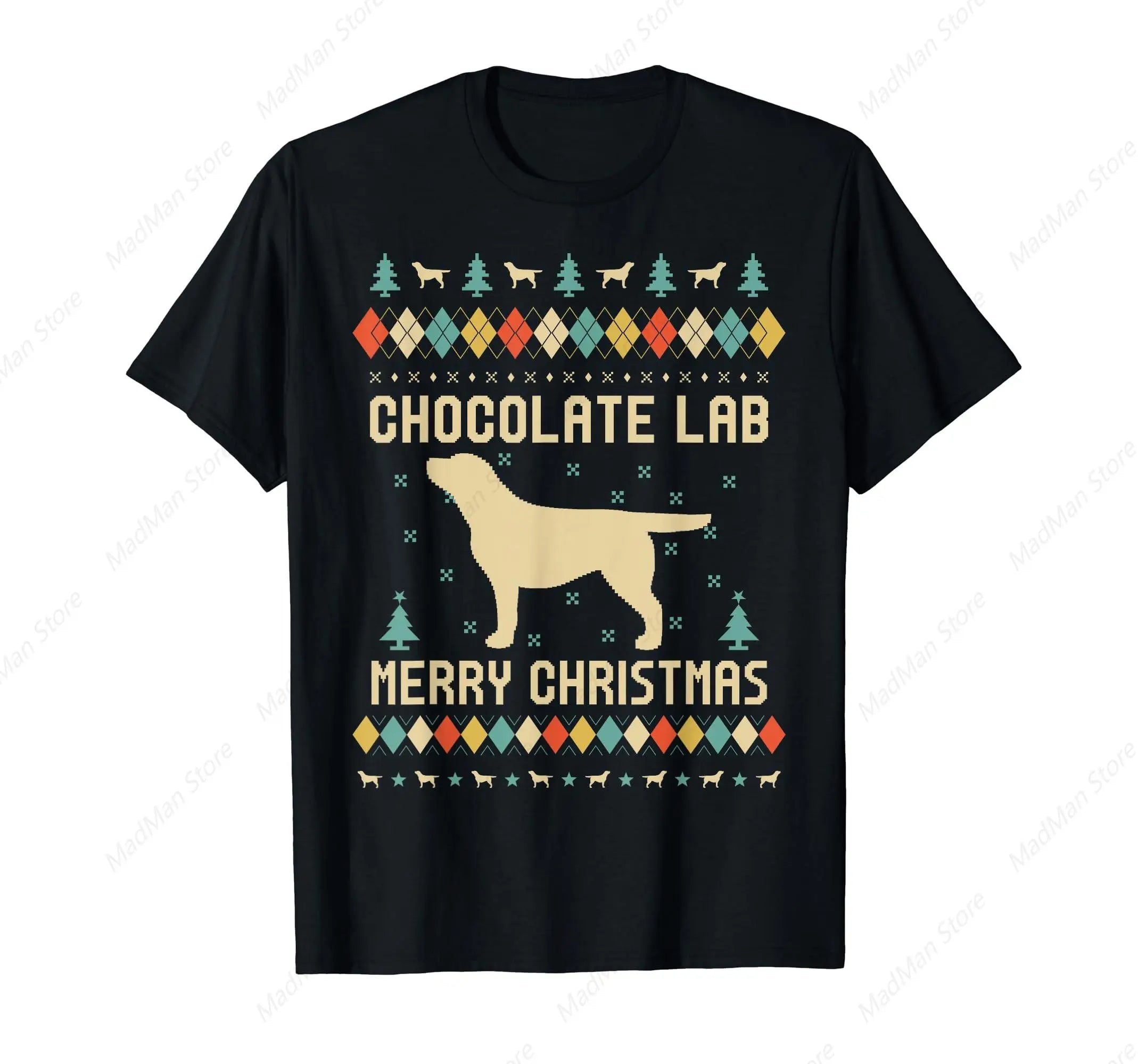 Chocolate Lab Merry Christmas T-Shirt