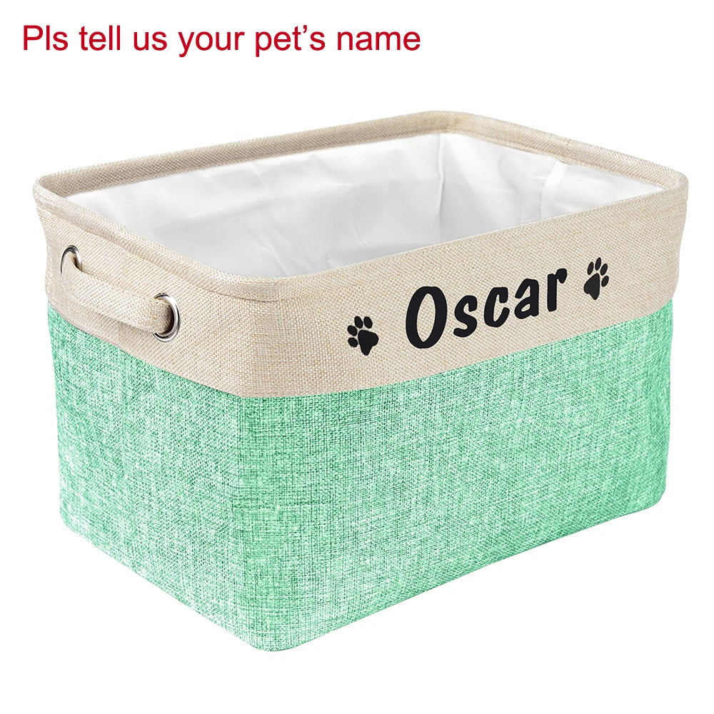 Personalized Dog Toy Basket