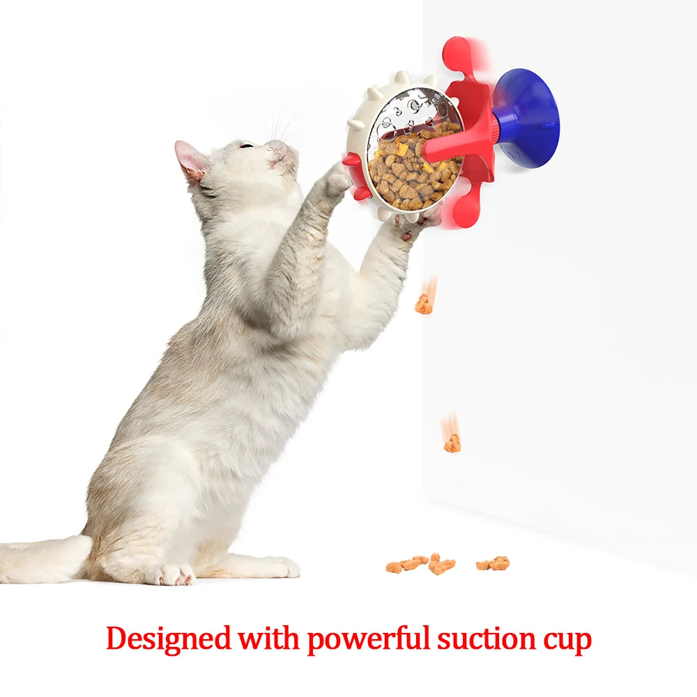 Interactive Treat Dispensing Dog Toy | Rotating Slow Feeder Wheel for Small & Medium Dogs