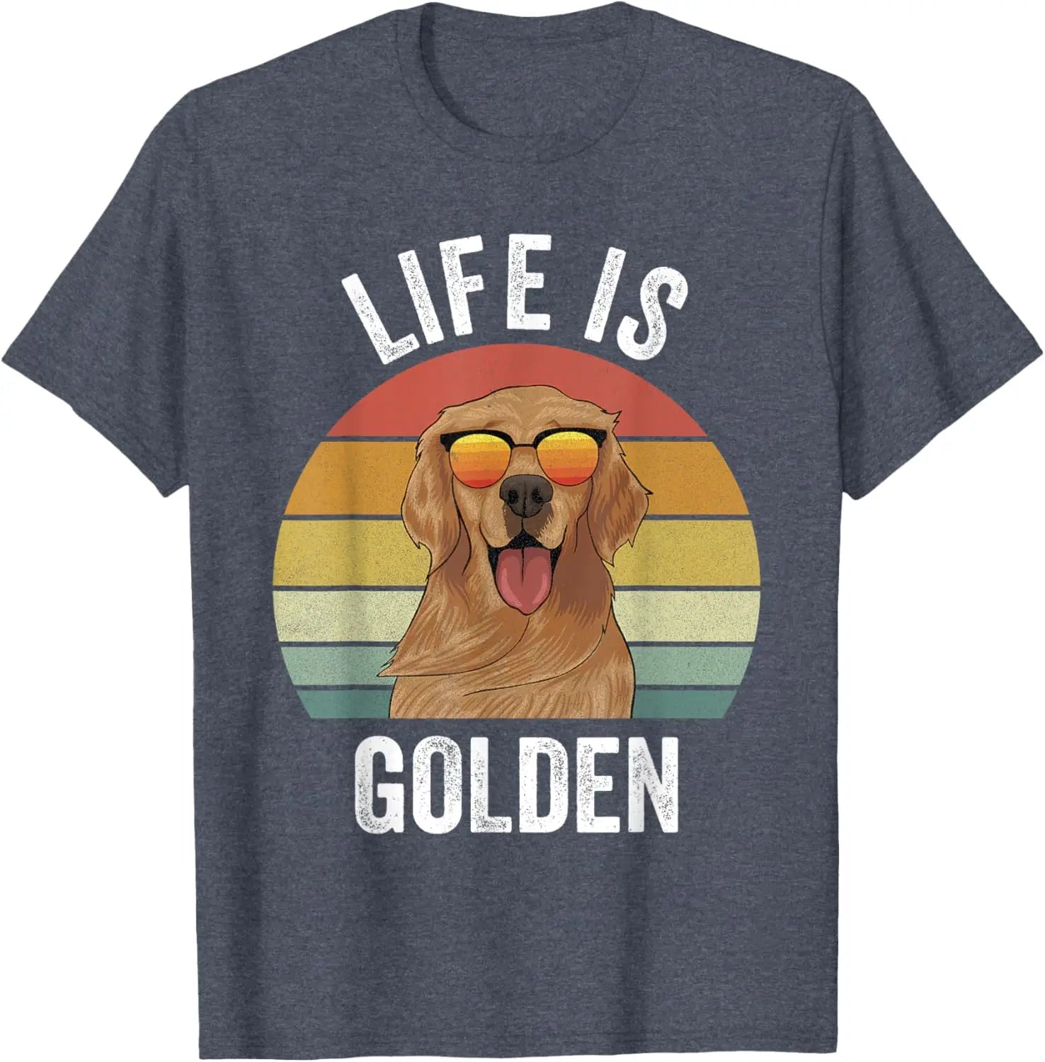 Retro “Life Is Golden” Retriever T-Shirt