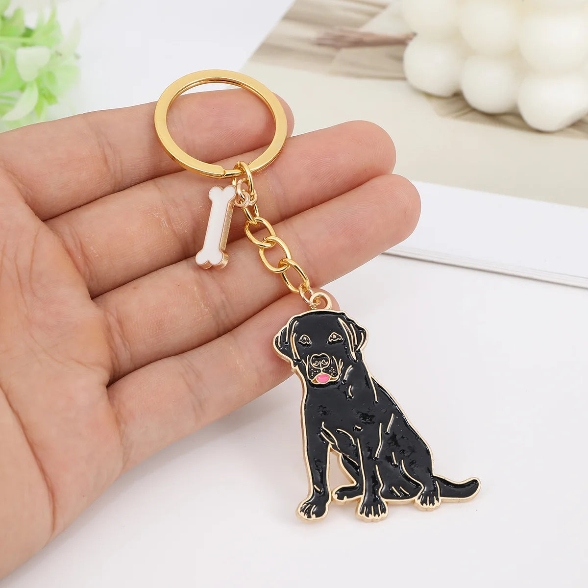 Labrador Retriever Keychain – Cute Dog Keyring Pendant
