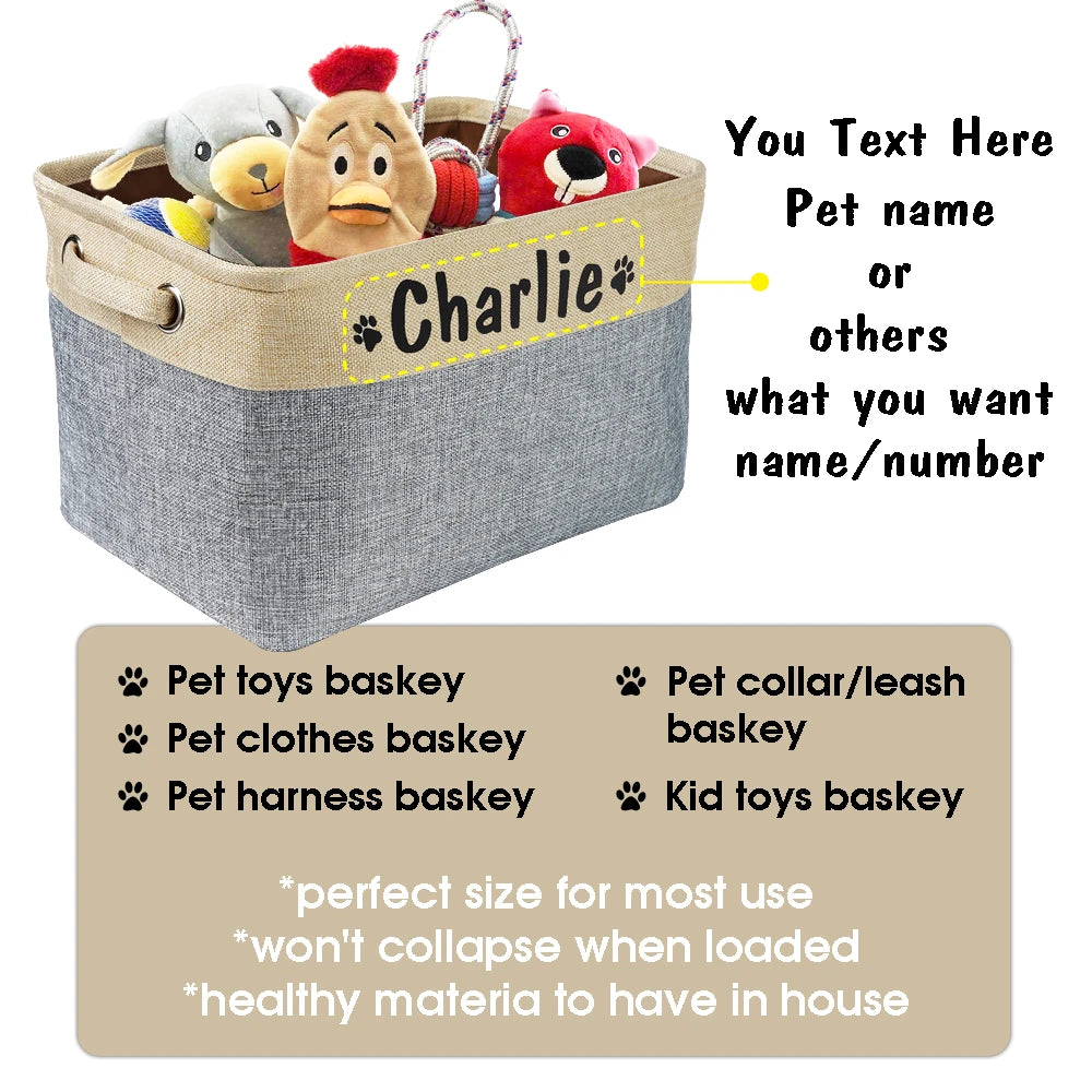 Personalized Dog Toy Basket