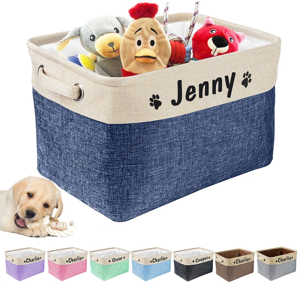 Personalized Dog Toy Basket