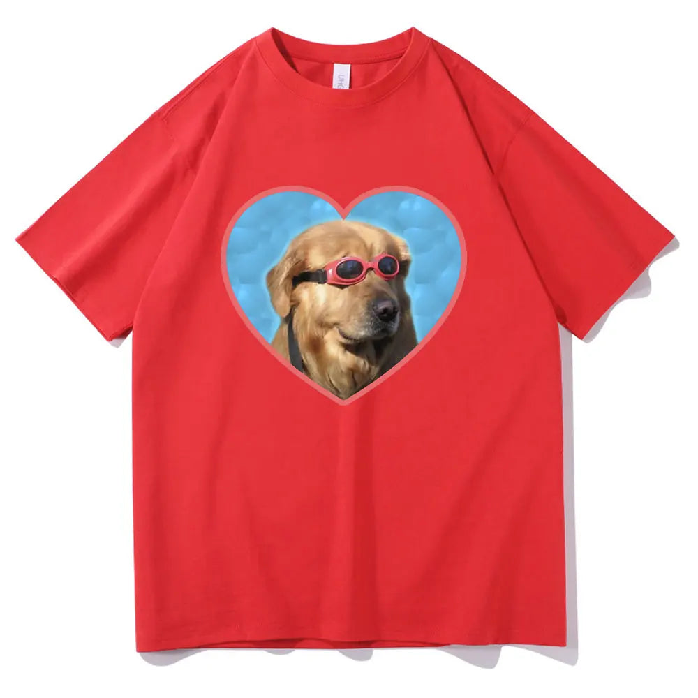 Golden Retriever Love Sunglasses T-Shirt