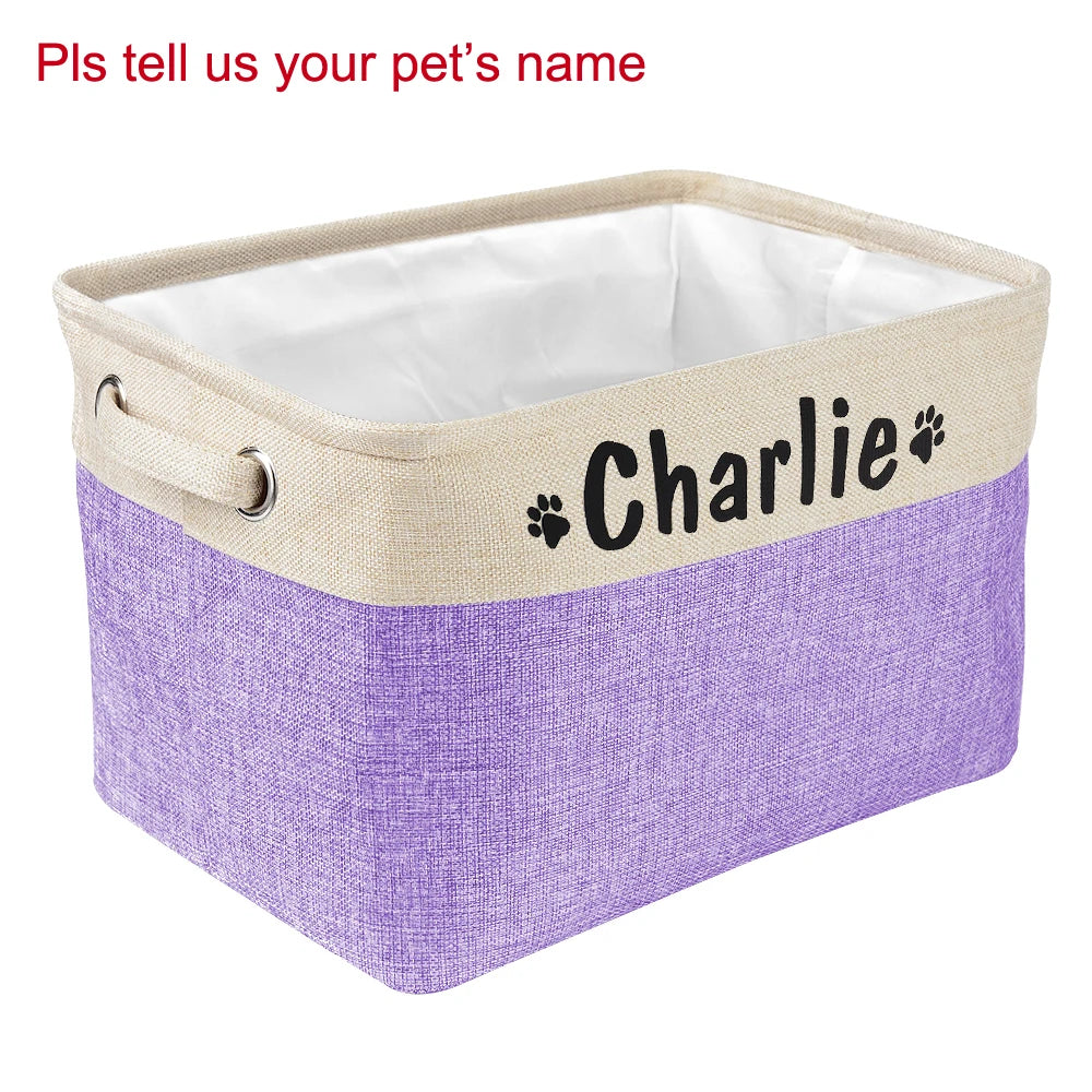 Personalized Dog Toy Basket