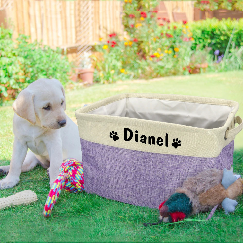 Personalized Dog Toy Basket