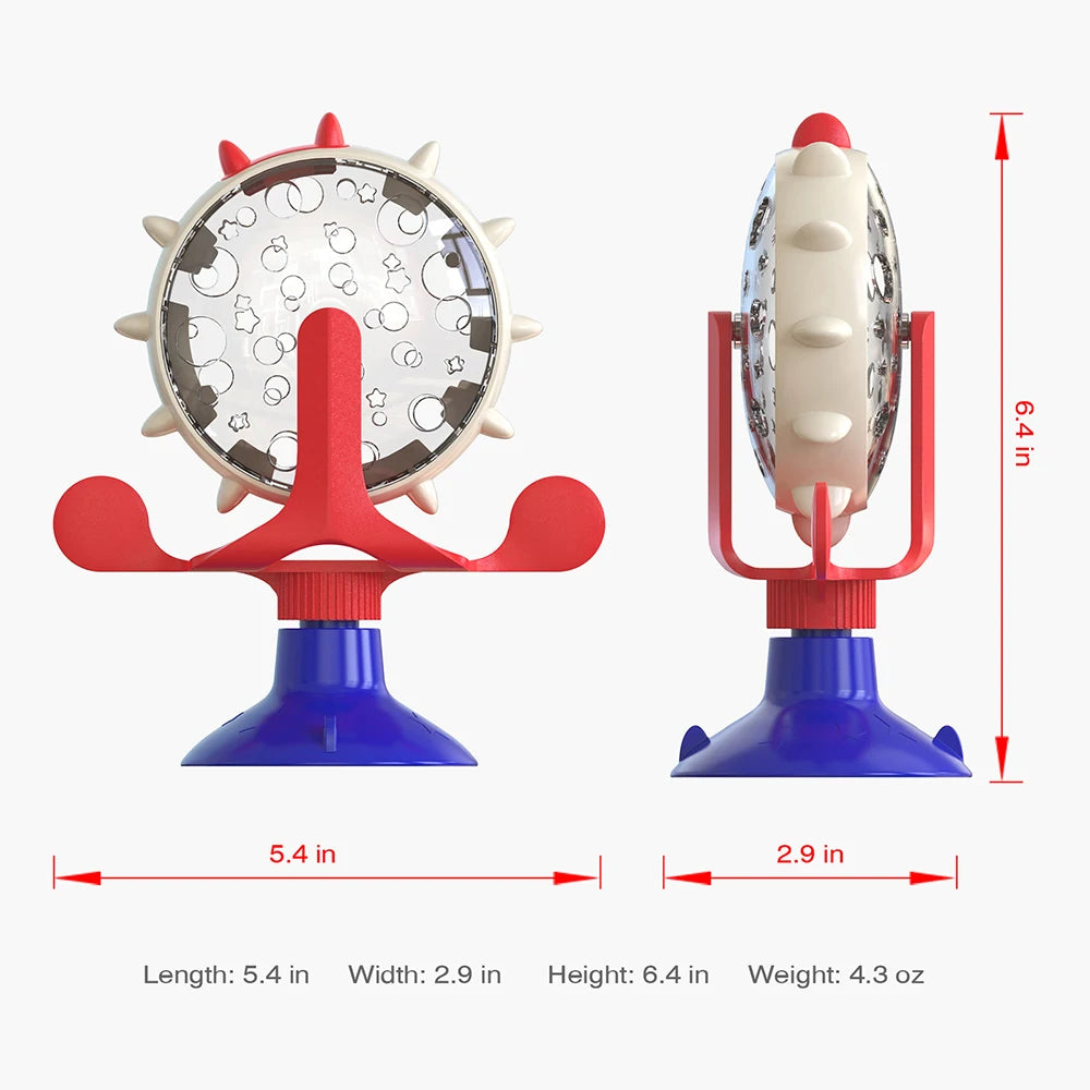 Interactive Treat Dispensing Dog Toy | Rotating Slow Feeder Wheel for Small & Medium Dogs