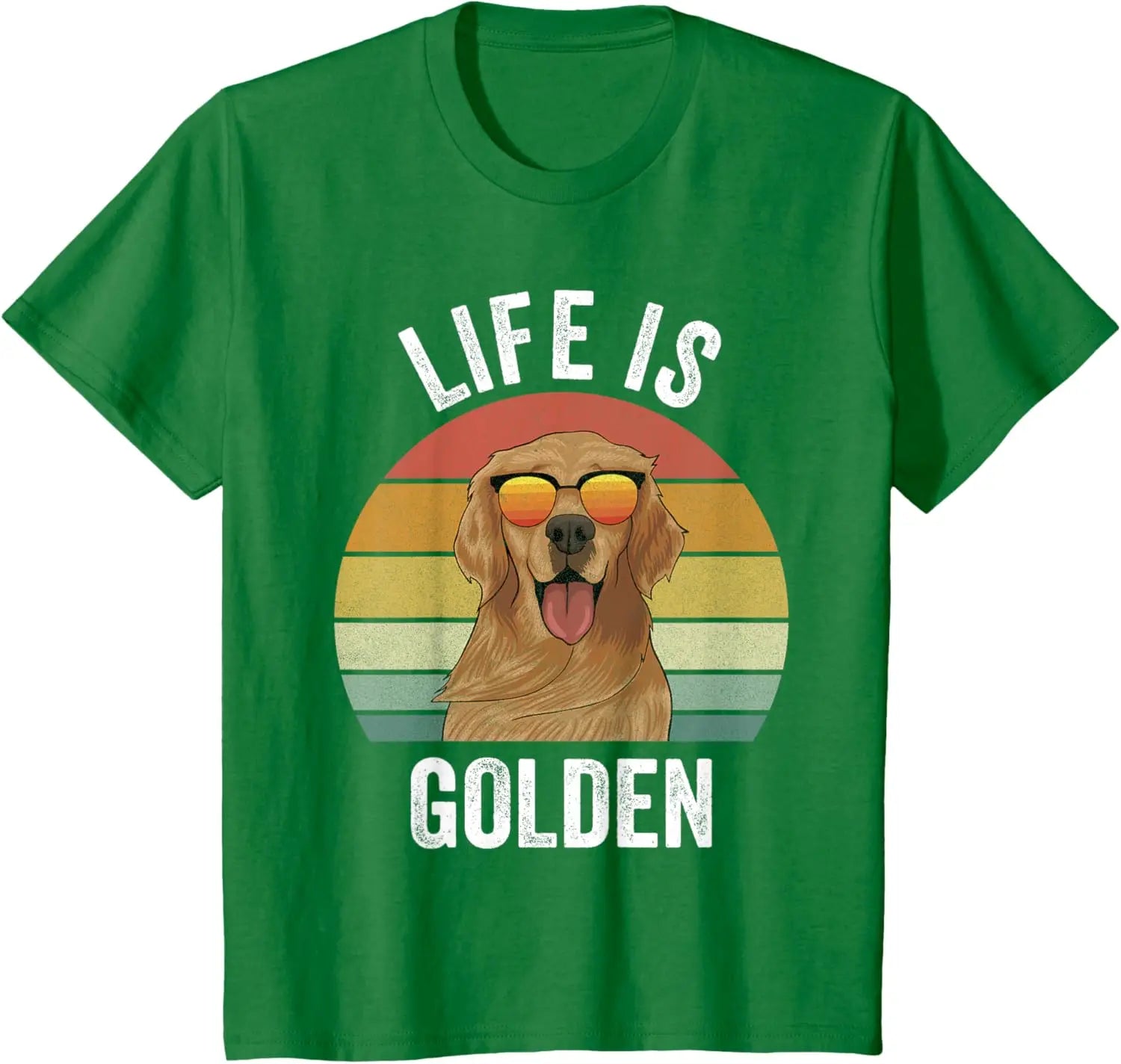 Retro “Life Is Golden” Retriever T-Shirt