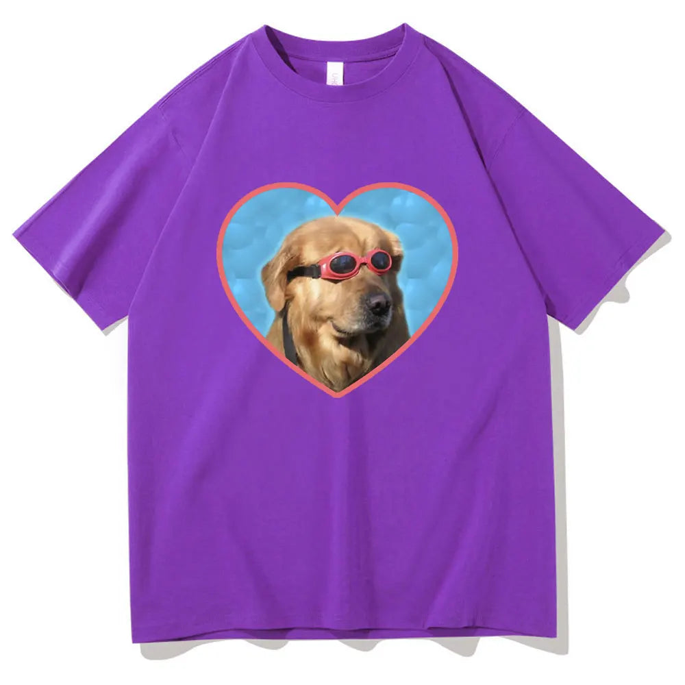 Golden Retriever Love Sunglasses T-Shirt