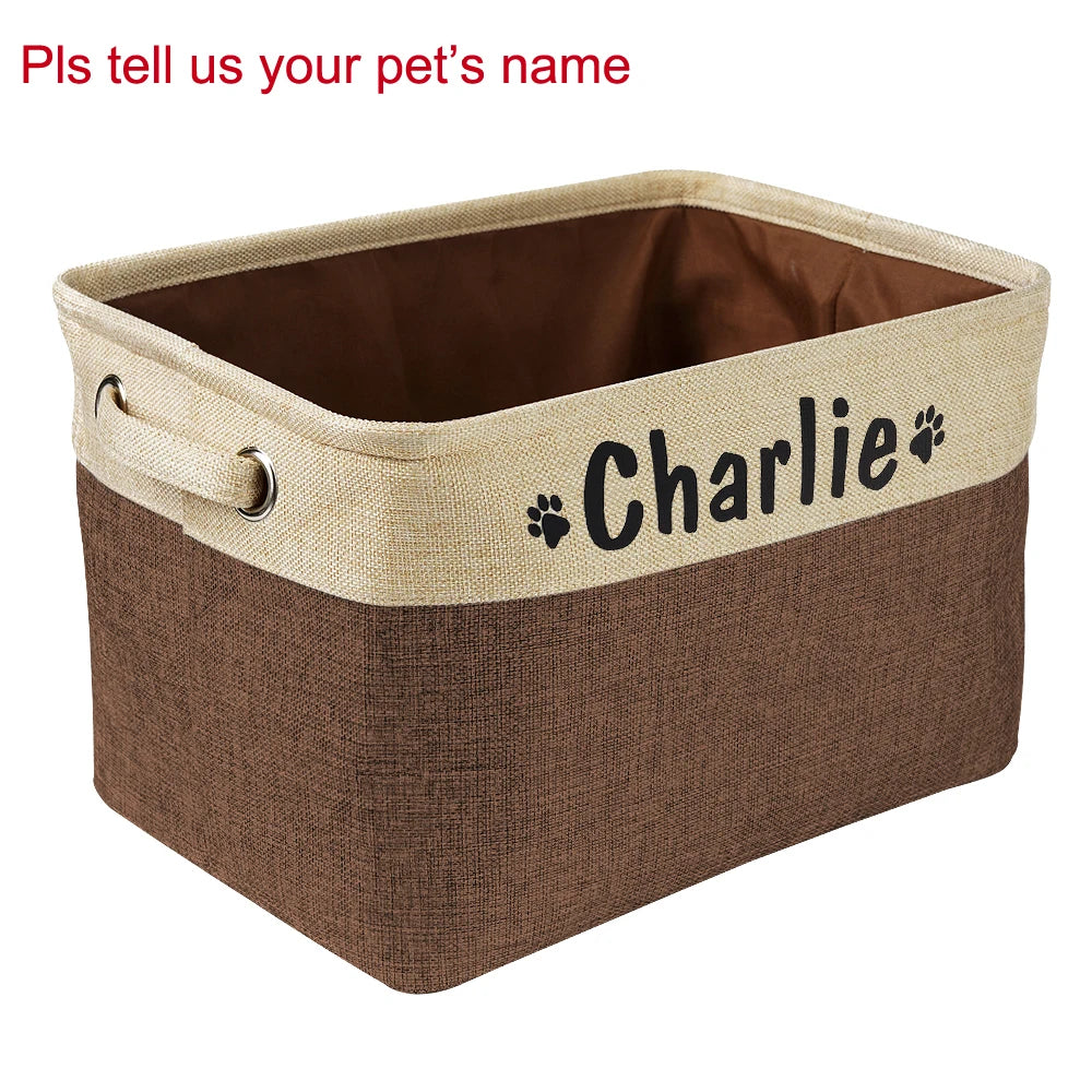 Personalized Dog Toy Basket