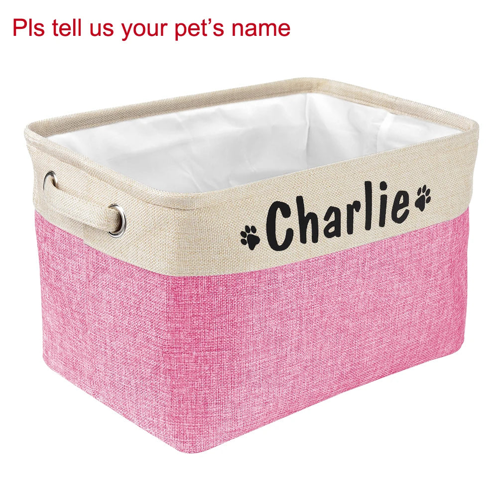 Personalized Dog Toy Basket