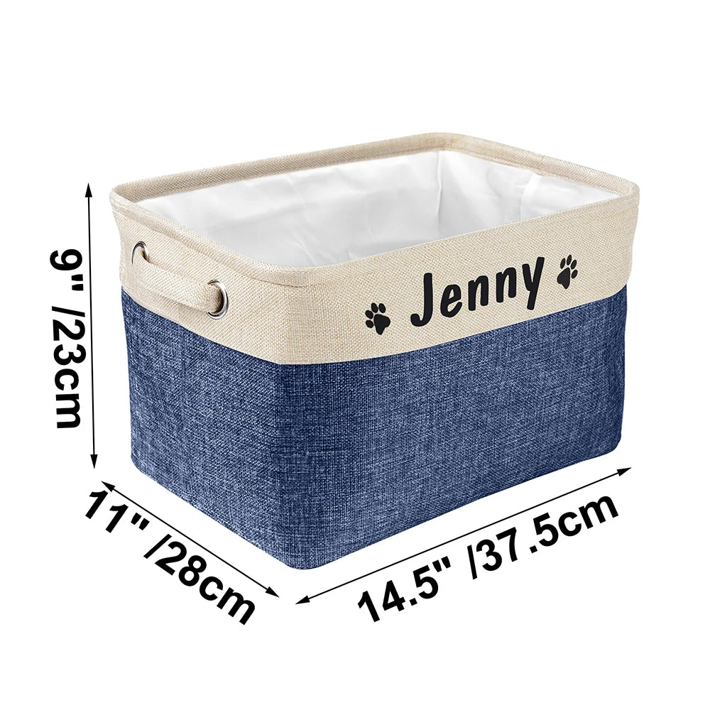 Personalized Dog Toy Basket