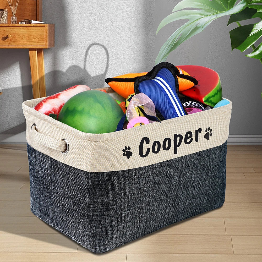 Personalized Dog Toy Basket