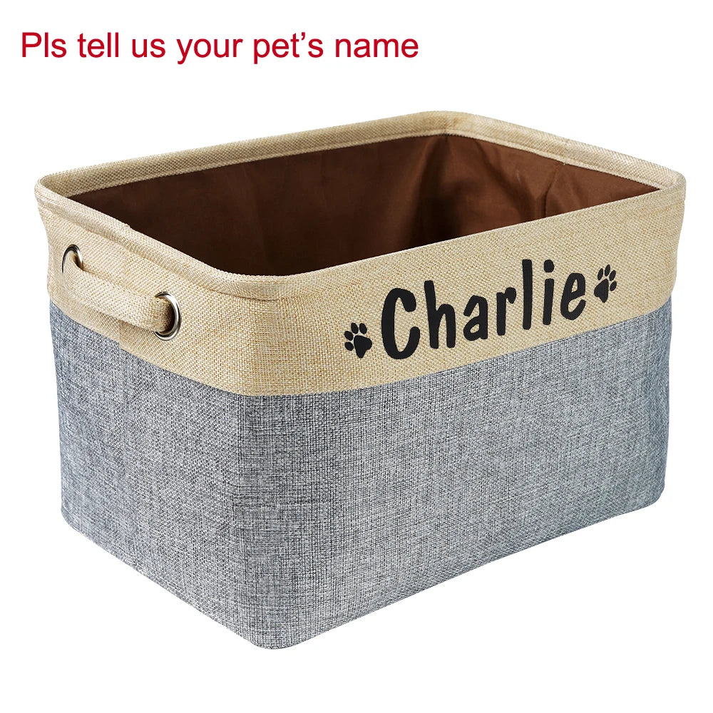 Personalized Dog Toy Basket